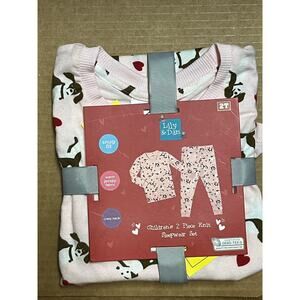 NWT Lilly & Dan Puppy Jersey Knit Pajama Set - Toddler Girl 2T